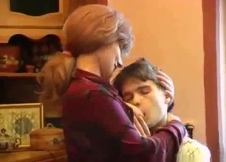 Russian mother seduces her son at breakfast