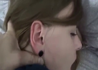 Intense POV sex with surprised sister