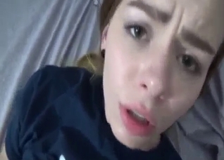 Intense POV sex with surprised sister