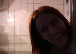 Sister in a shower is filmed by her brother